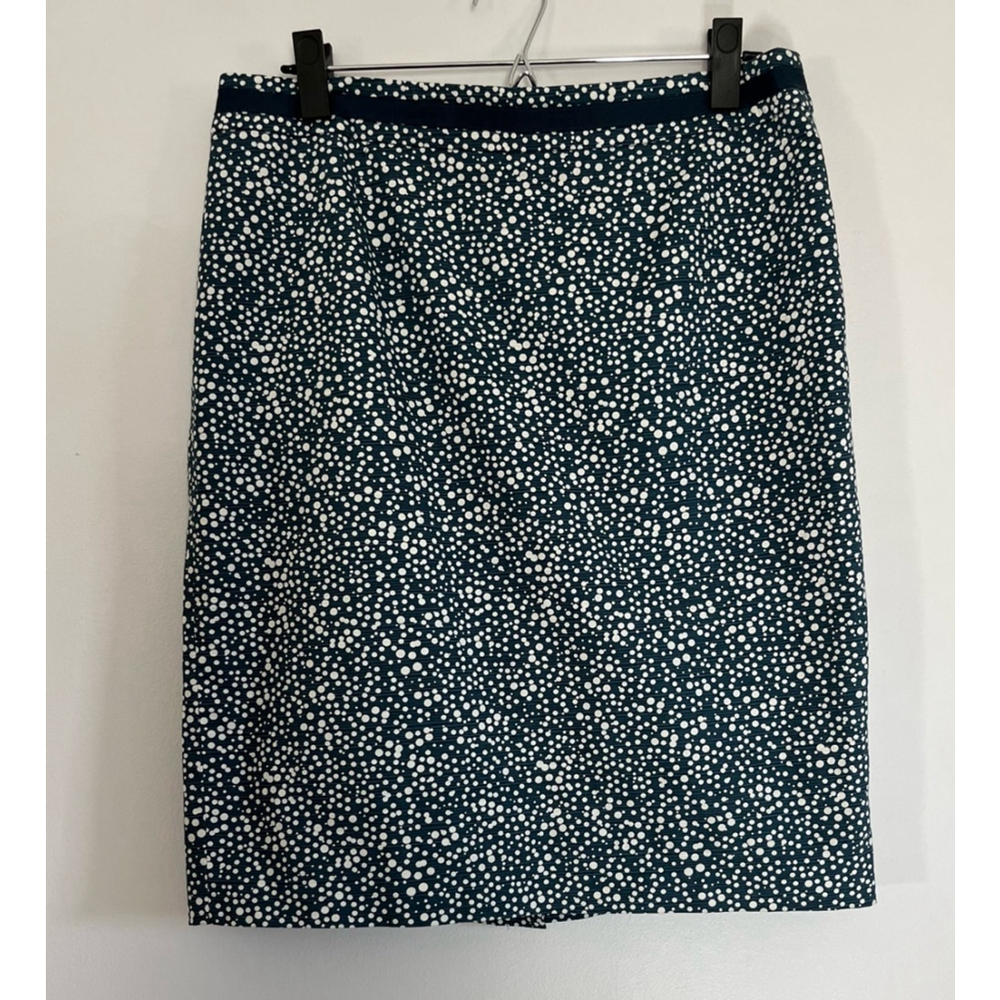 Boden polka dot blue pencil skirt size 10